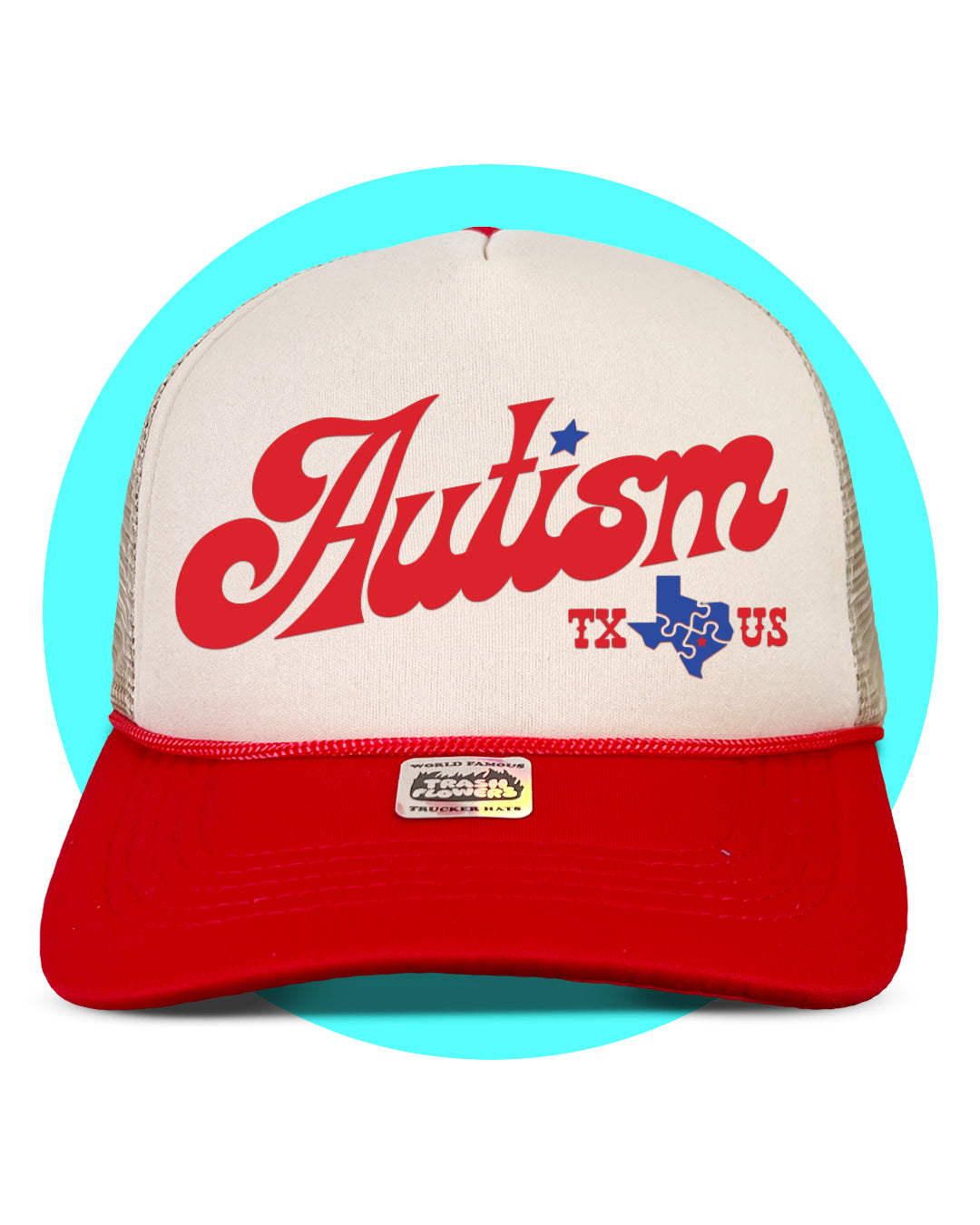 Autism Texas Tourist Board Trucker Hat