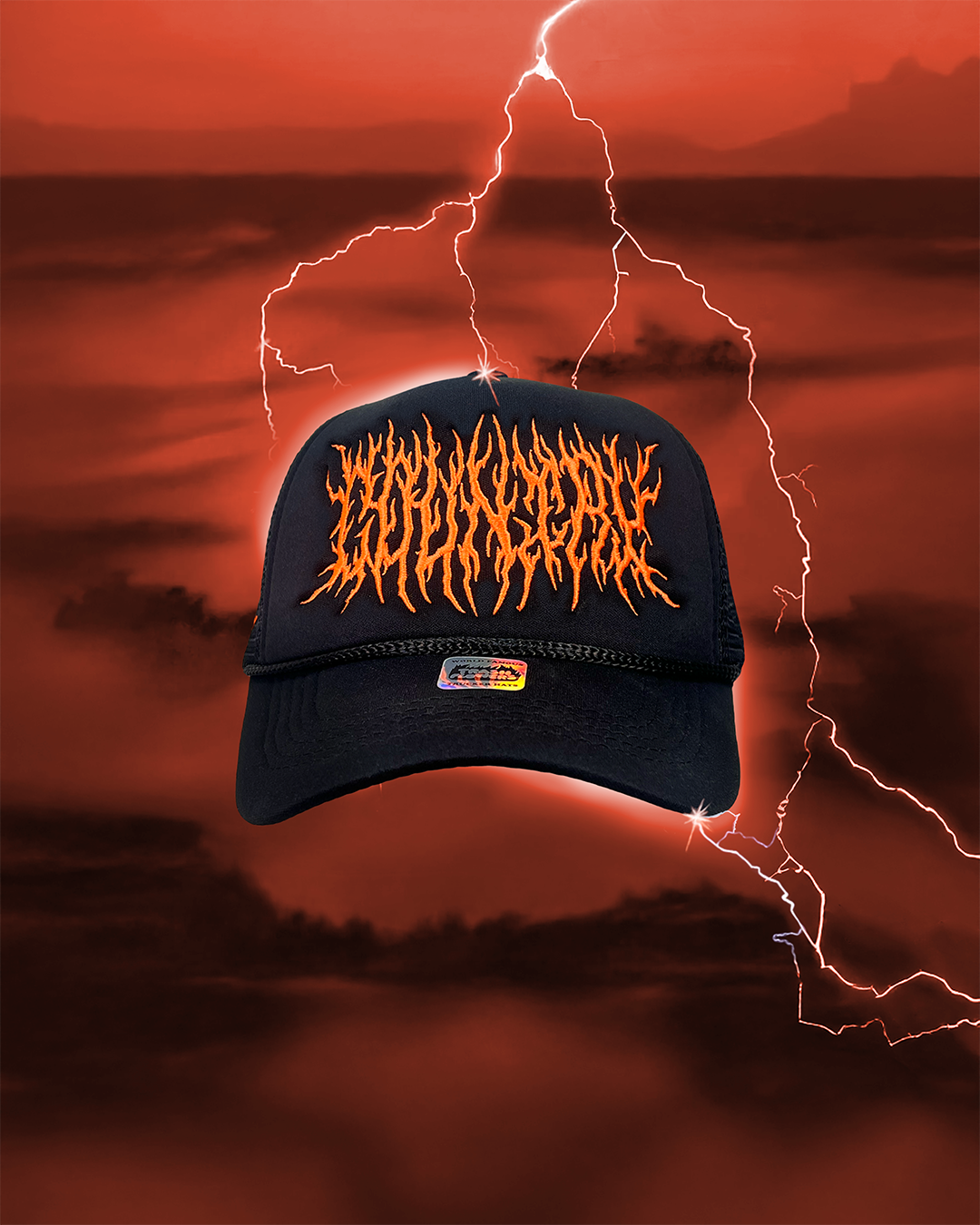 Country Metal Embroidered Trucker Hat