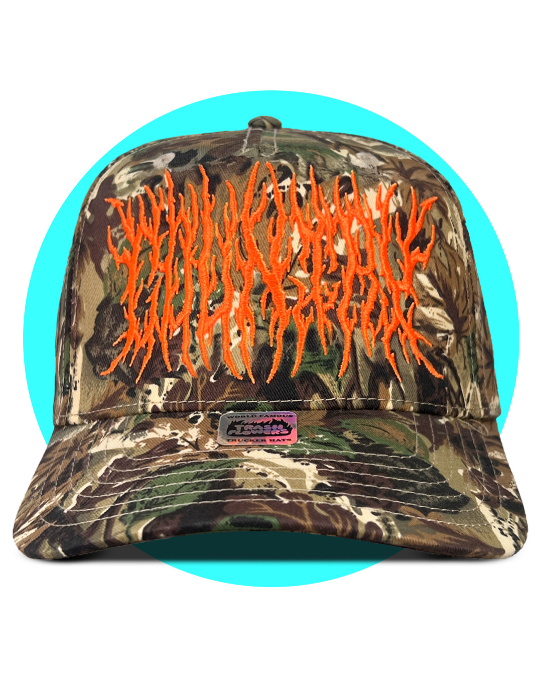 Country Metal Camo Snapback Embroidered Trucker Hat