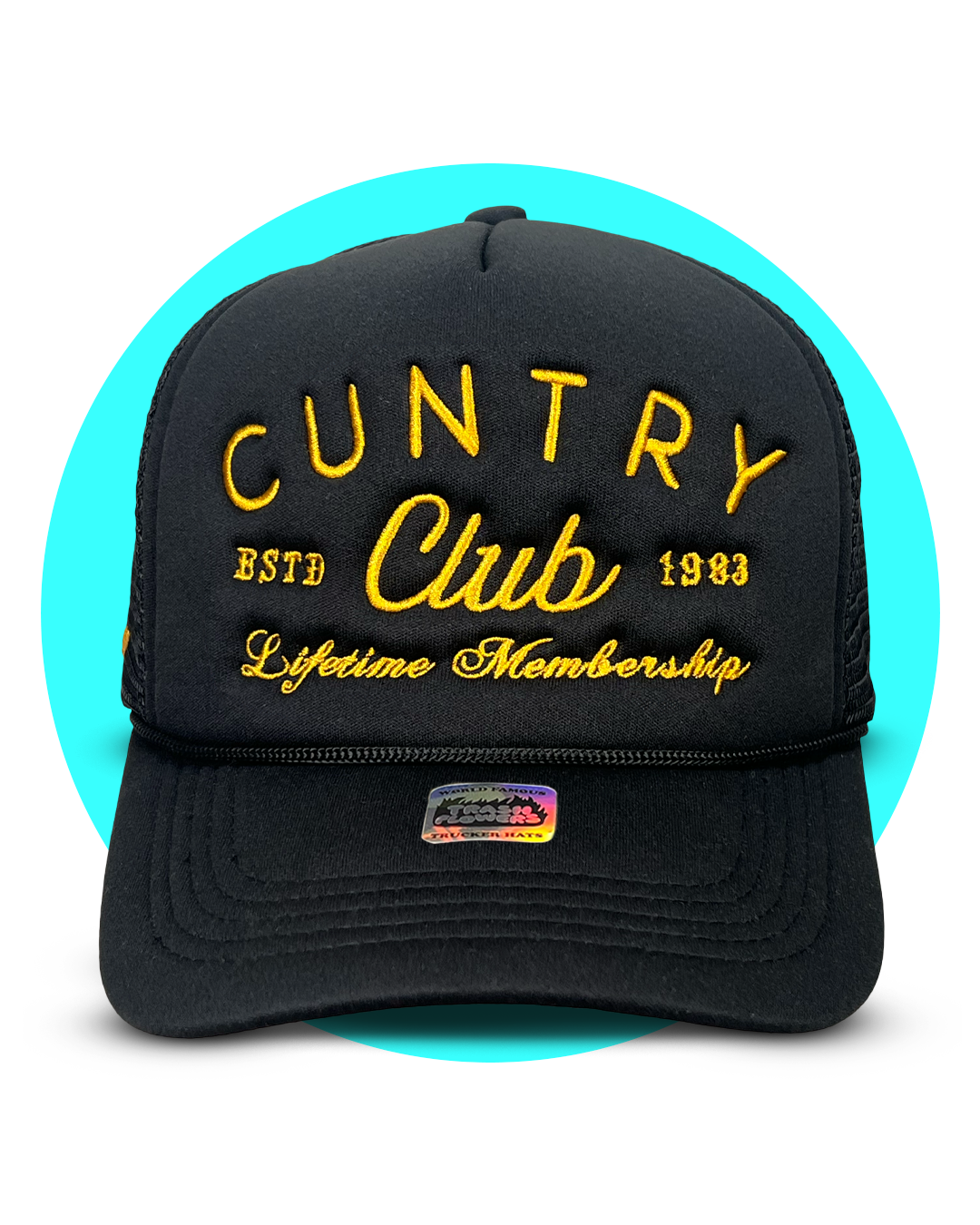 Cuntry Club Lifetime Membership Embroidered Trucker Hat