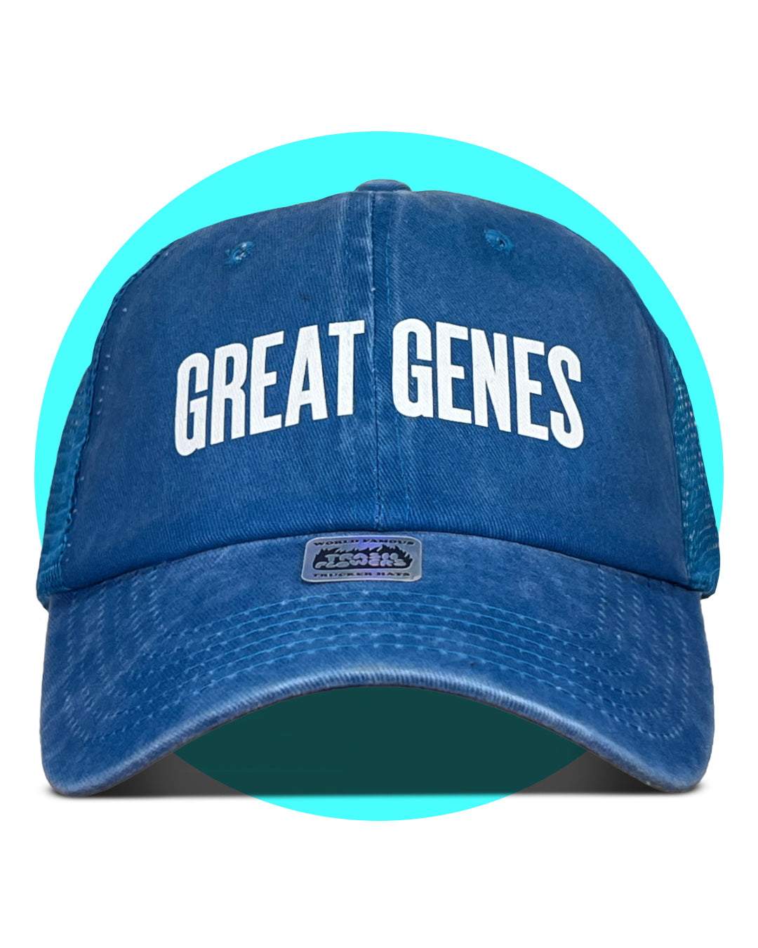 Limited Edition Embroidered Great Genes Denim Trucker Hat