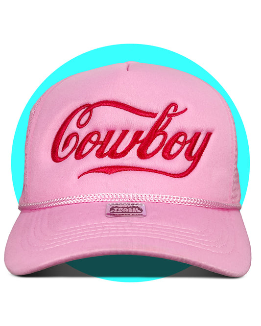 Pink Ladies Coca-Cola Cowboy Embroidered Trucker Hat