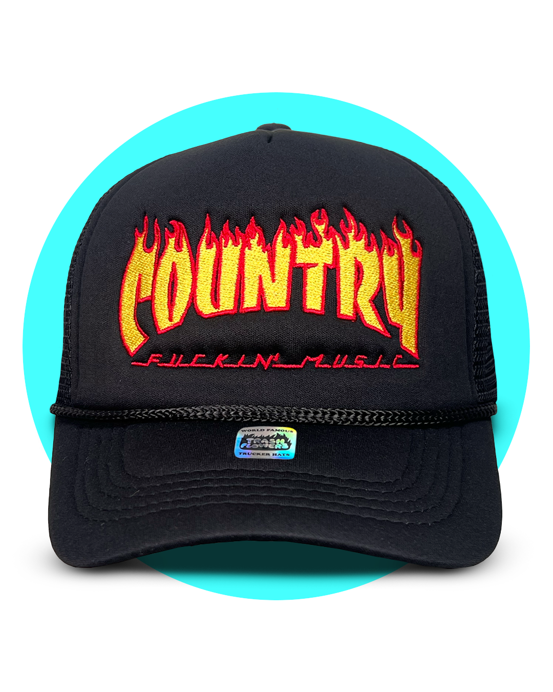 Country Fuckin' Music Embroidered Trucker Hat