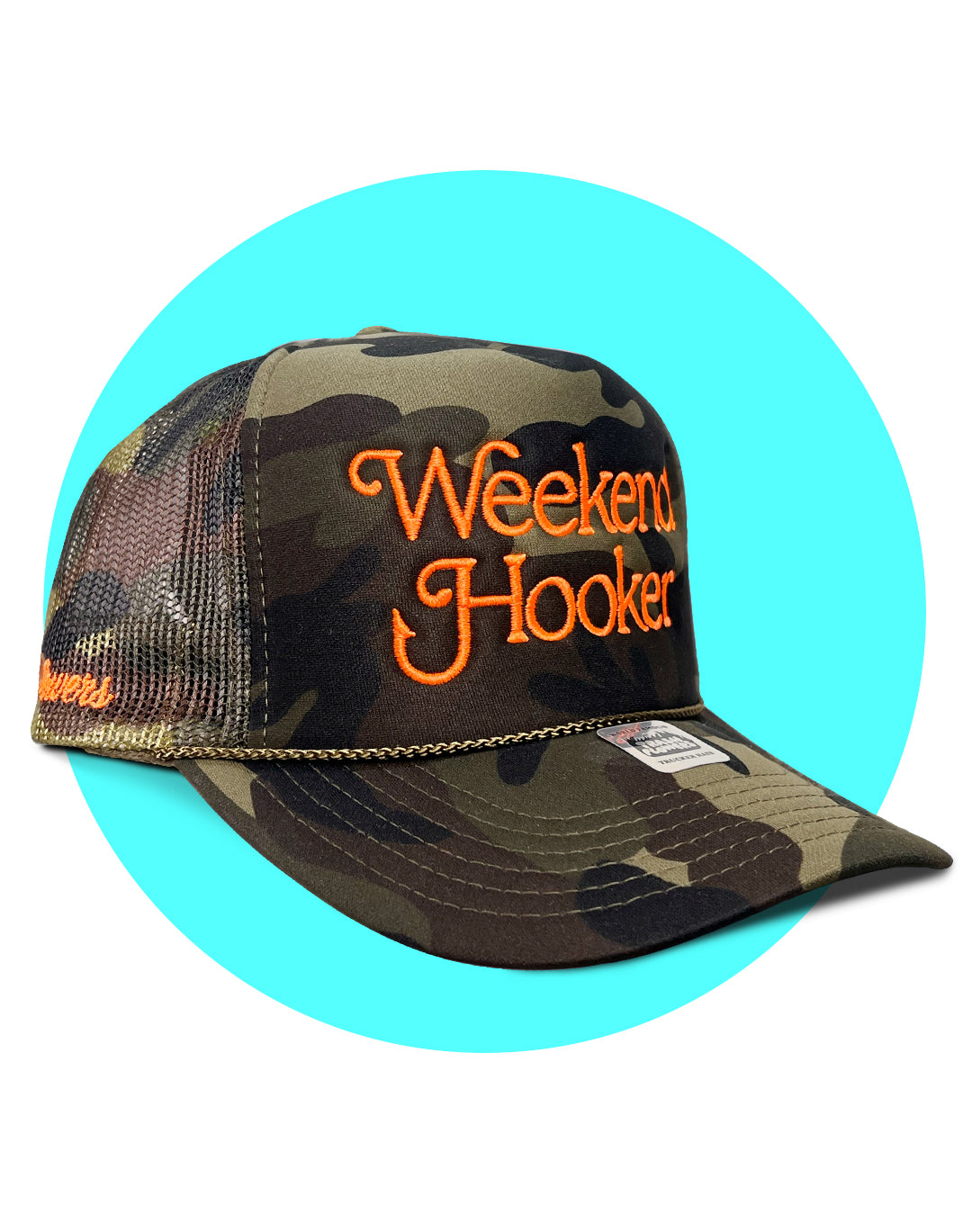 Weekend Hooker Camo Embroidered Trucker Hat