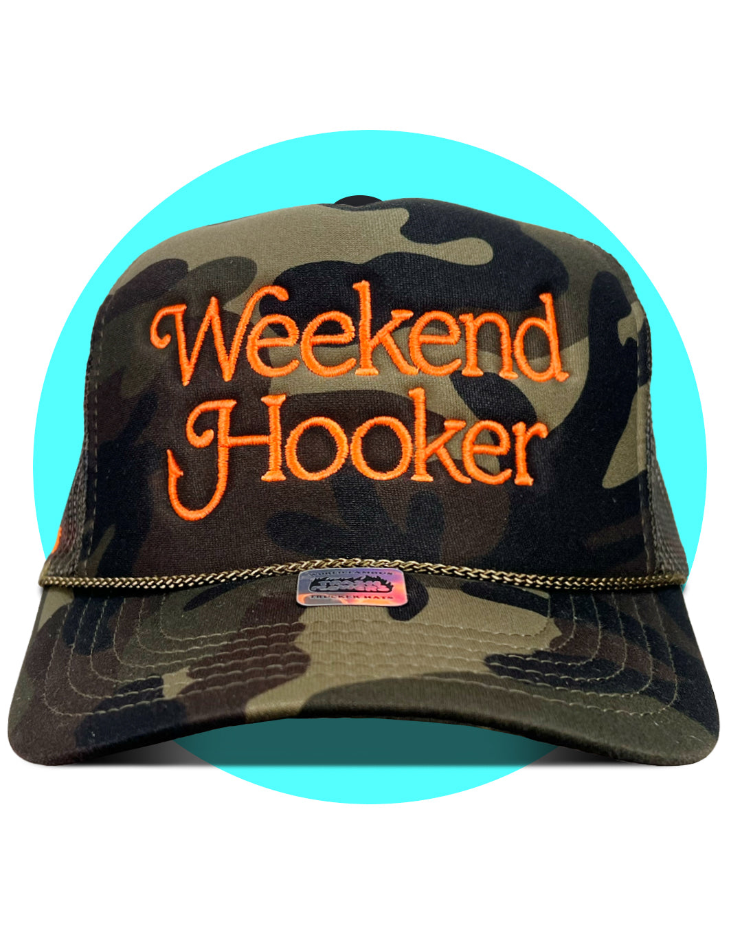 Weekend Hooker Camo Embroidered Trucker Hat