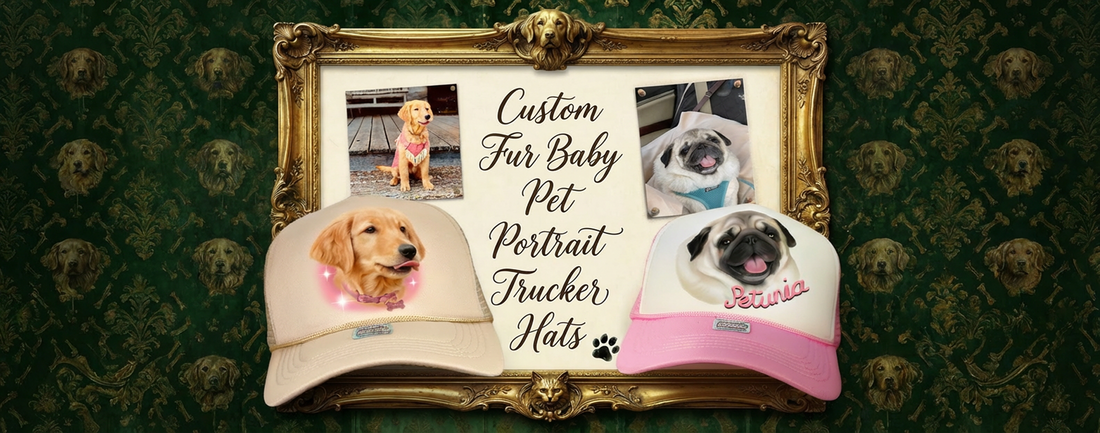 Get Your Fur Baby Pet Portrait On Your Trucker Hat