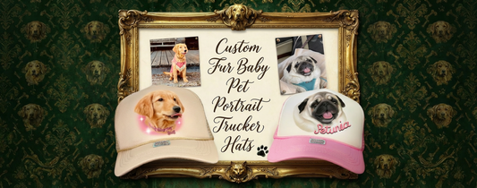 Get Your Fur Baby Pet Portrait On Your Trucker Hat