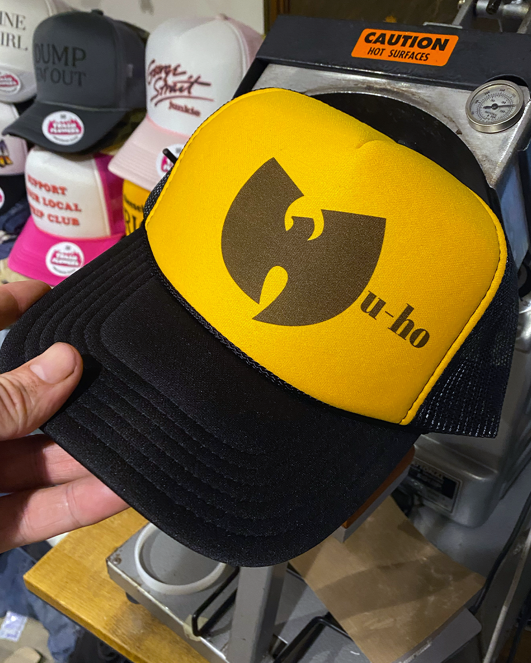 Make your own hat top logo
