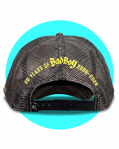 20 Years of Bad Boy Joey Janela Hunting Orange Camo Trucker Hat