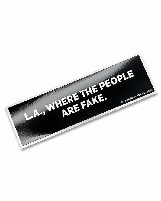 LA Where The People Are Fake Bumper Sticker