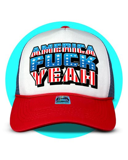 America Fuck Yeah Trucker Hat