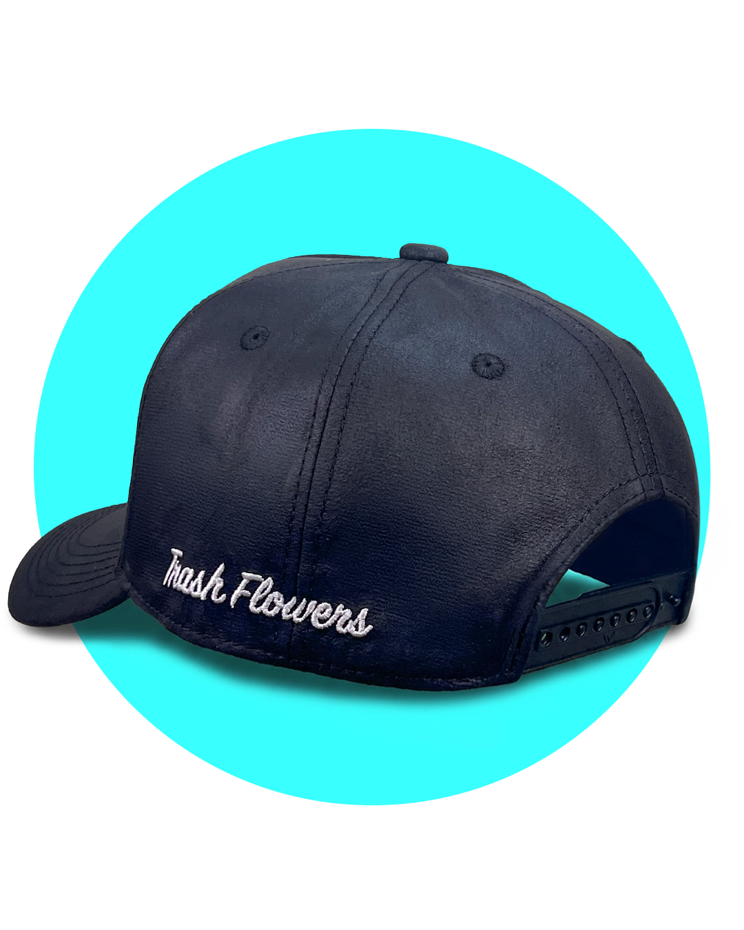 Coca-Cola Cowboy Black Faux Leather Snapback Trucker Hat