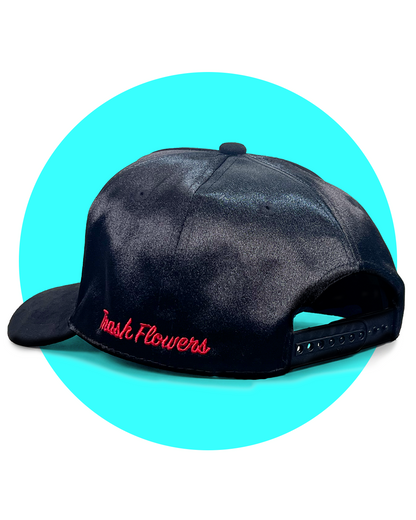 Coca-Cola Cowboy Black Satin 3D Embroidered Snapback Trucker Hat