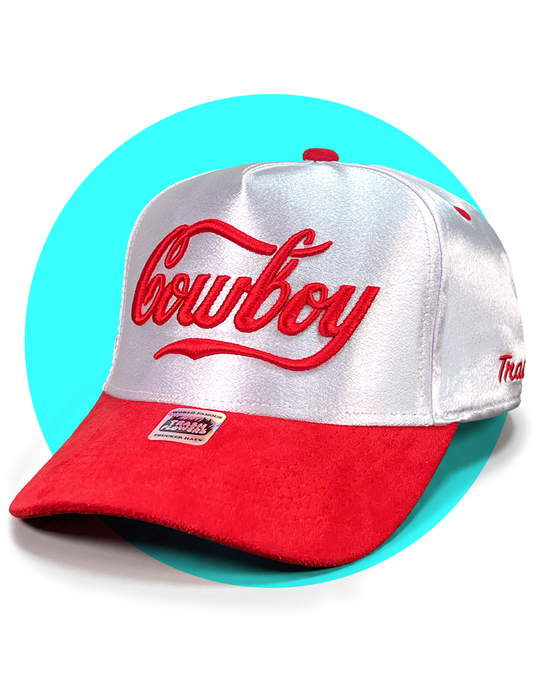 Coca-Cola Cowboy Satin 3D Embroidered Snapback Trucker Hat