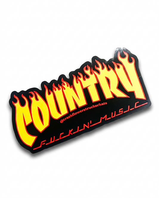 Country Fuckin' Music Bumper Sticker