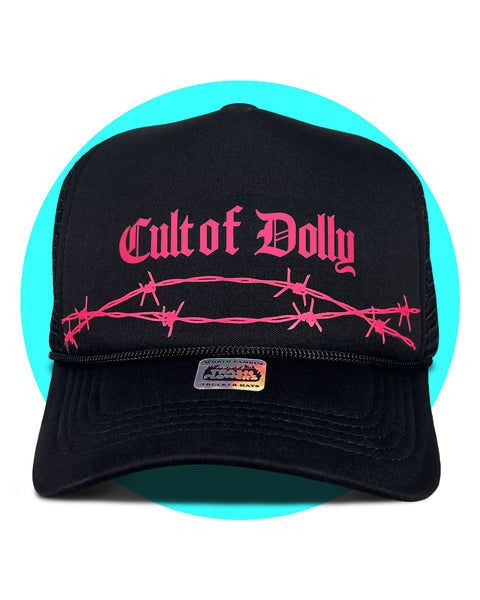Cult of Dolly Trucker Hat in hot pink
