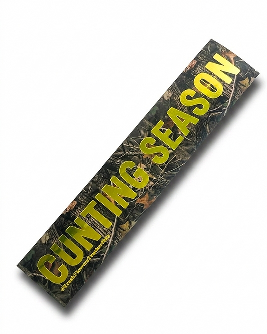 Cunting Season Gold Metallic Woodland Vinyl Sticker