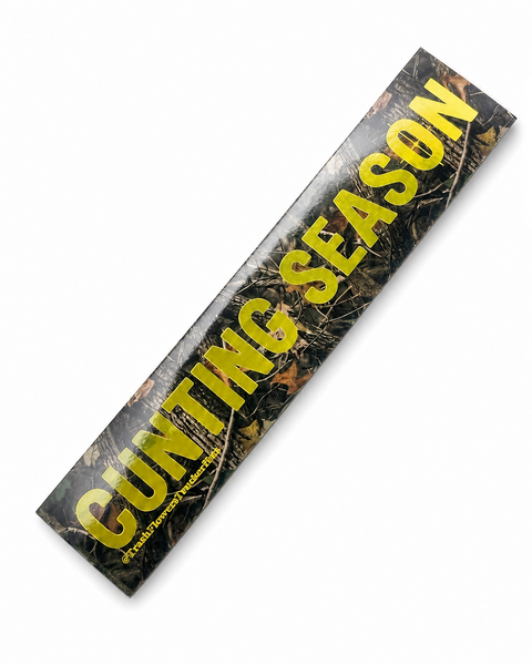 Cunting Season Gold Metallic Woodland Vinyl Sticker