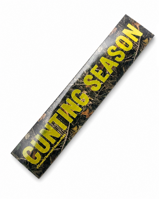 Cunting Season Gold Metallic Woodland Vinyl Sticker