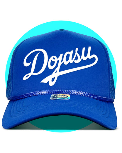 Do Ja Su Weeb Dodgers Trucker Hat in blue