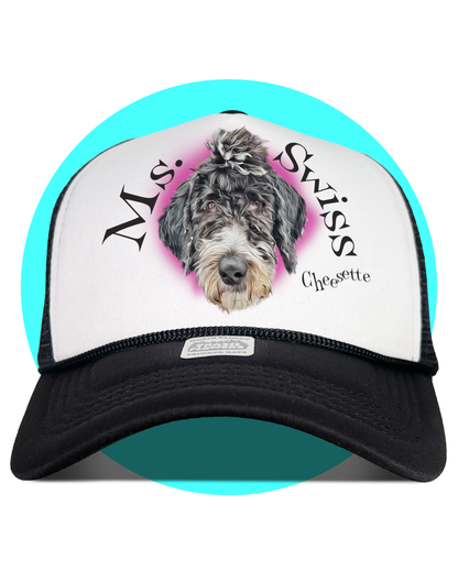 Custom Fur Baby Pet Portrait Trucker Hats