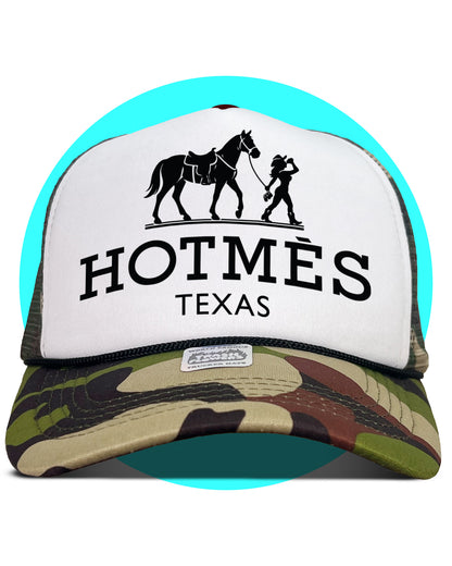 Hotmes Texas Trucker Hat in camo and white