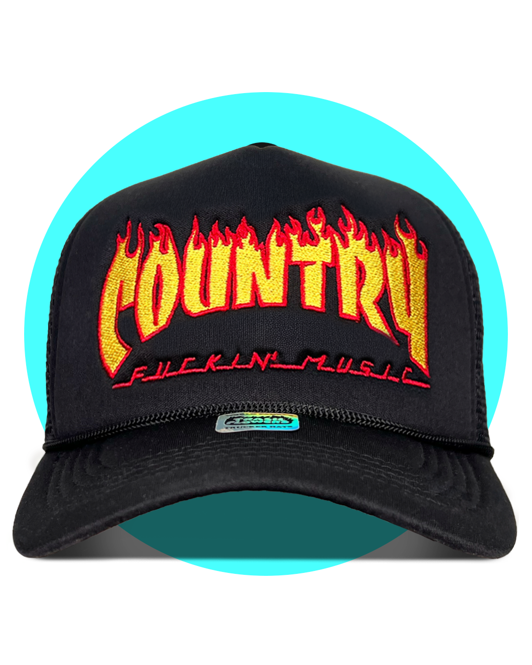 Country Fuckin' Music Embroidered Trucker Hat