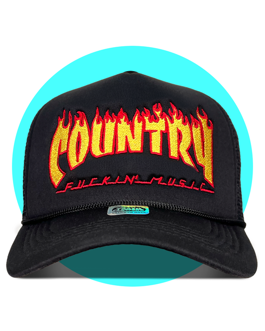 Country Fuckin' Music Embroidered Trucker Hat