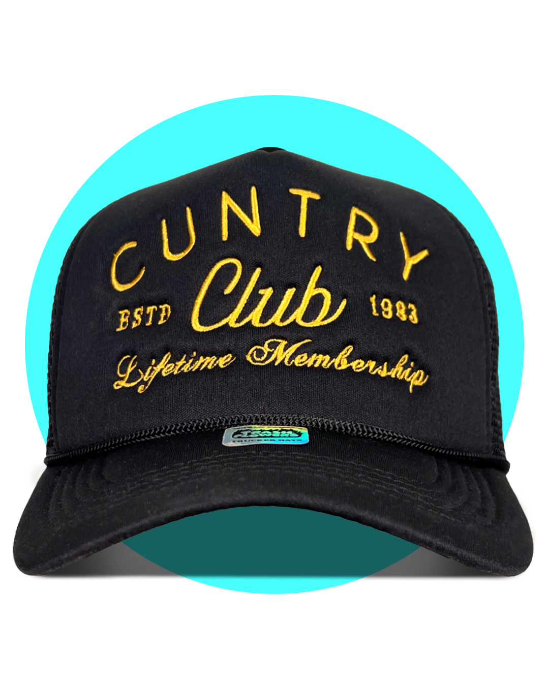 Cuntry Club Lifetime Membership Embroidered Trucker Hat