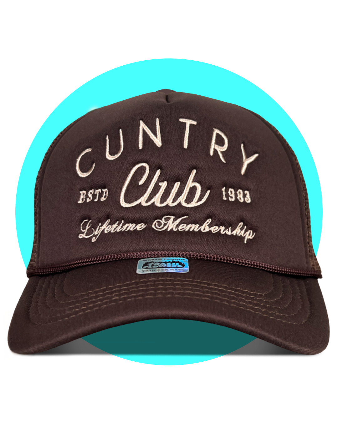Cuntry Club Lifetime Membership Embroidered Trucker Hat
