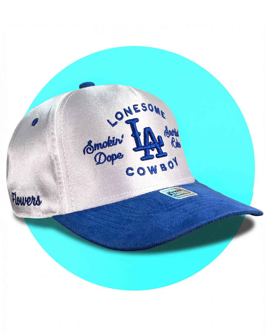 Lonesome LA Cowboy 3D Embroidered Satin Snapback Hat