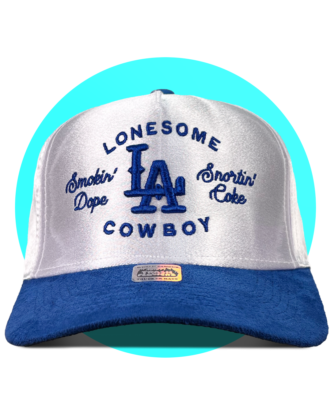 Lonesome LA Cowboy 3D Embroidered Satin Snapback Hat