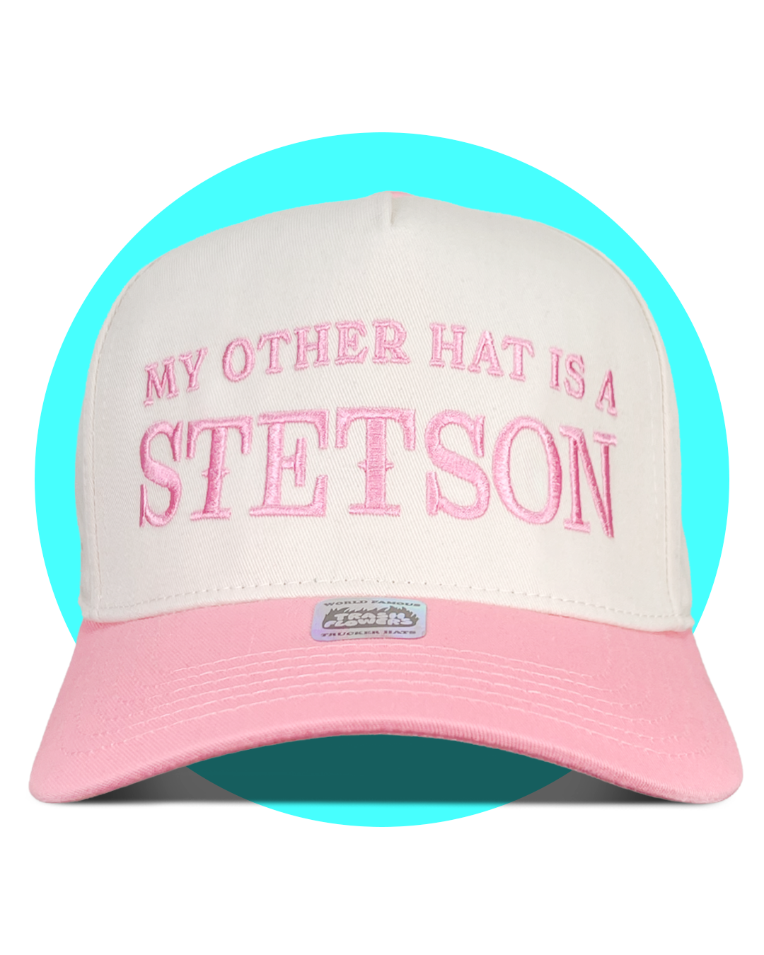 My Other Hat is a Stetson Snapback Pink Trucker Hat