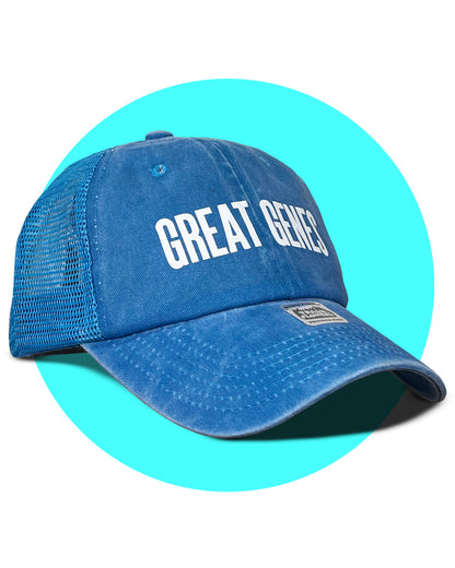 Limited Edition Embroidered Great Genes Denim Trucker Hat