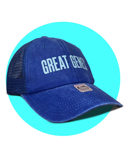 Limited Edition Embroidered Great Genes Denim Trucker Hat