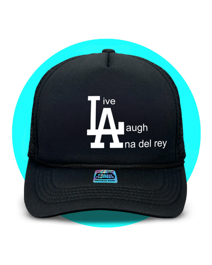 Live Laugh Lana Del Rey Trucker Hat in black