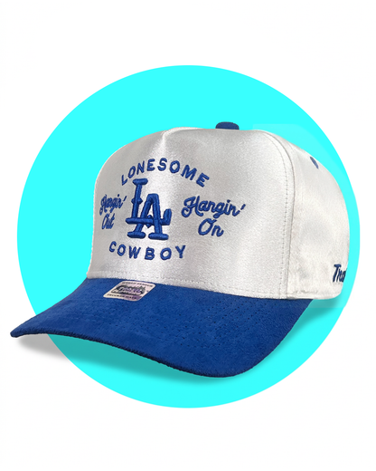 Lonesome LA Cowboy Satin Suede Snapback Hat