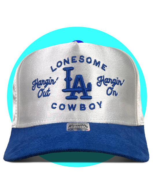 Lonesome LA Cowboy Satin Suede Snapback Hat