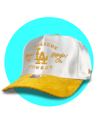 Lonesome LA Cowboy Satin Suede Snapback Hat