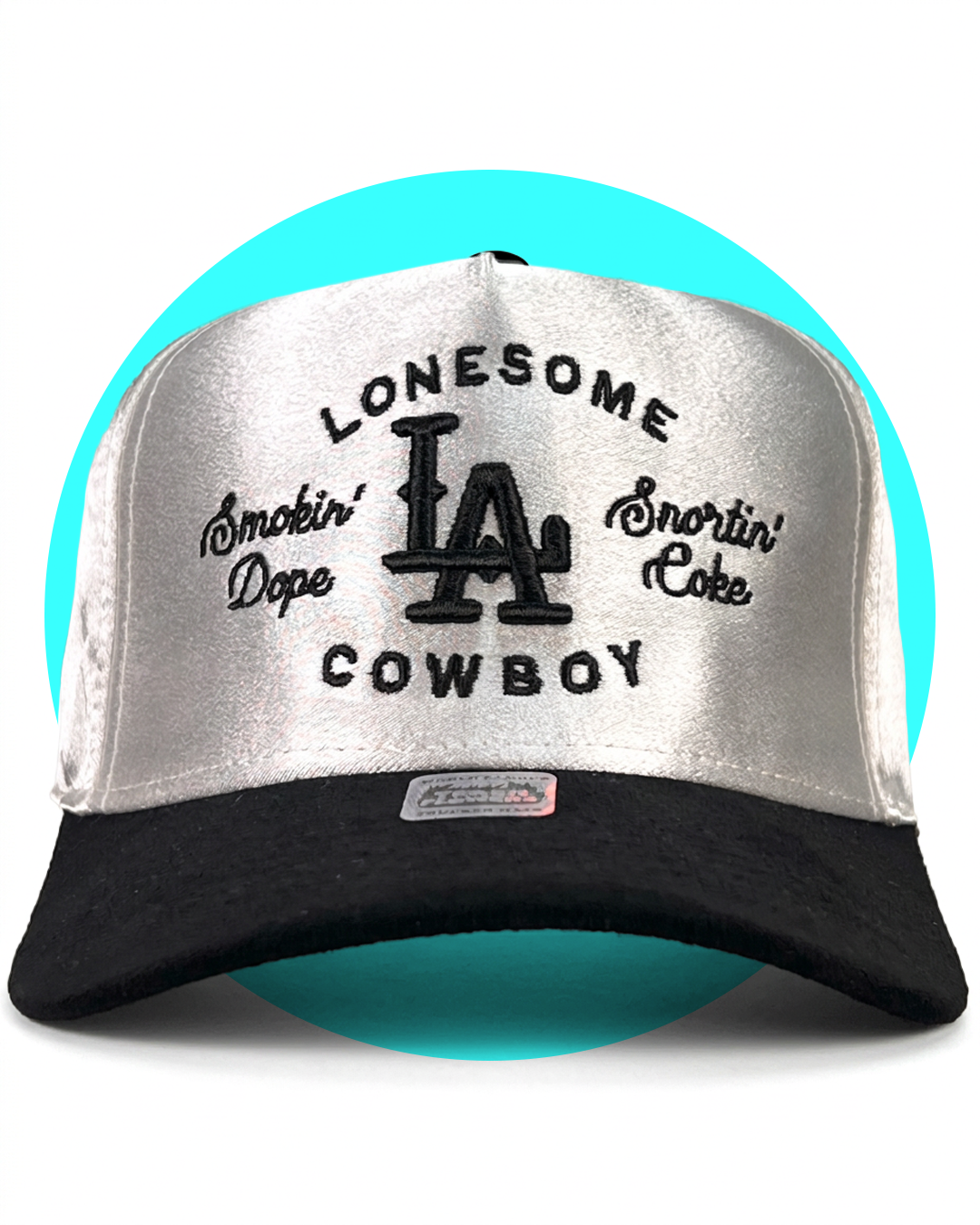 Lonesome LA Cowboy Satin Suede Snapback Hat