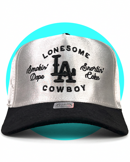 Lonesome LA Cowboy Satin Suede Snapback Hat