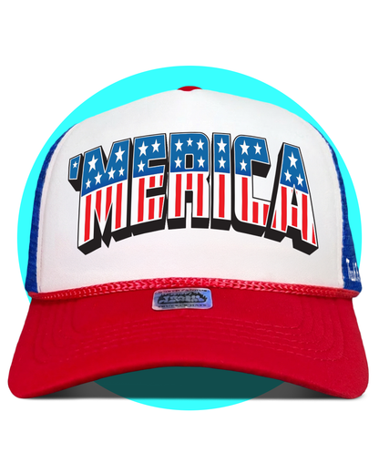 'Merica 4th July Trucker Hat