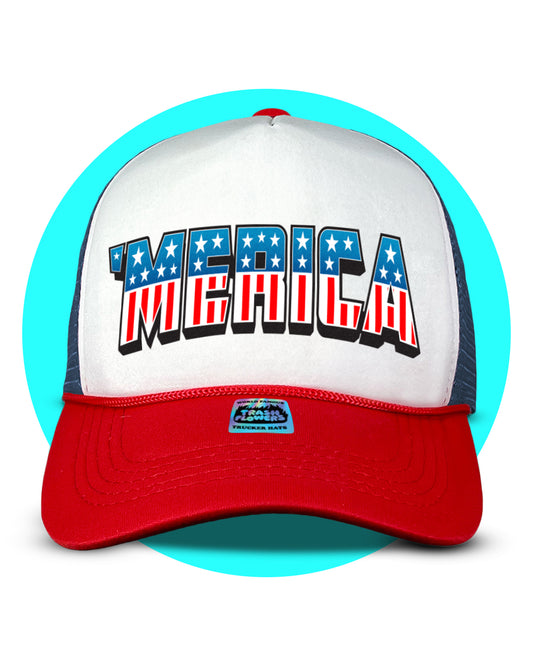 'Merica 4th July Trucker Hat