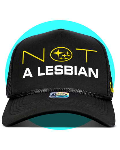 Defiant Not a Lesbian Subie Girl / Bro Trucker Hat