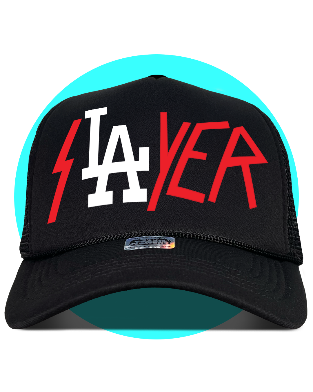 s-LA-yer Trucker Hat