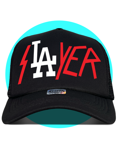 s-LA-yer Trucker Hat