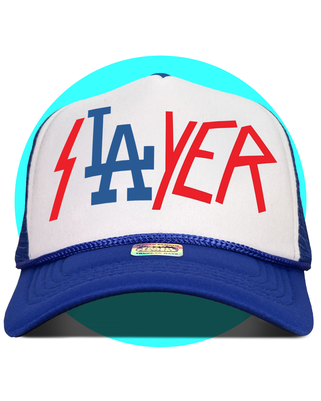 s-LA-yer Trucker Hat