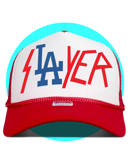 s-LA-yer Trucker Hat