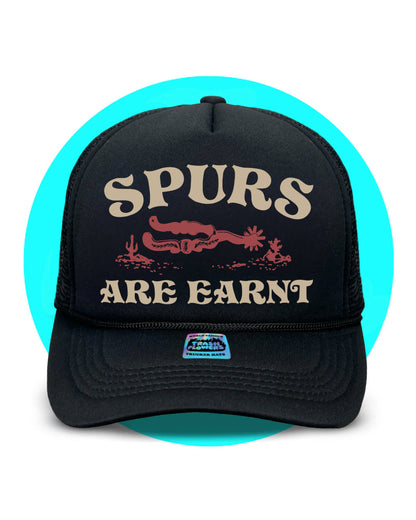 Spurs Are Earnt Trucker Hat in black