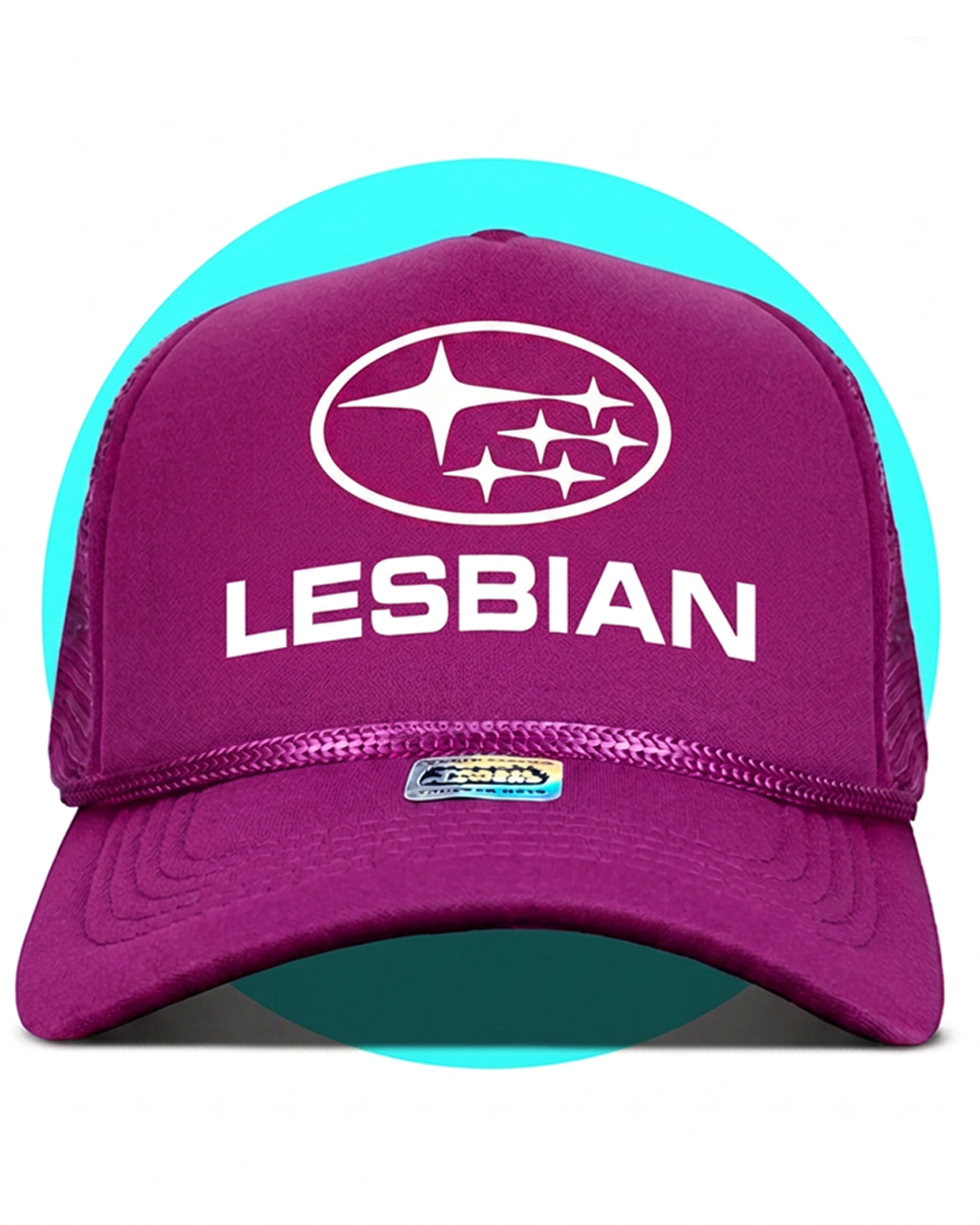 Subie Lesbian Girl Badge of Honor Trucker Hat